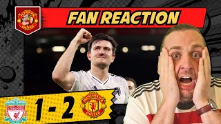 Maguire Epic Winner Liverpool 1-2 Manchester United Fan Reaction