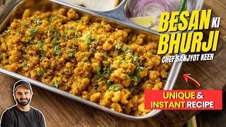 EGGLESS BHURJI Recipe | BESAN Ki Bhurji | How to make Besan Bhurji the easy & quick way | Sanjyot...