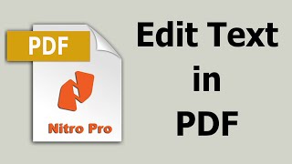 How to edit or format text in PDF using Nitro Pro