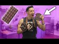 JE MANGE UNE HALTÈRE XXL EN CHOCOLAT 3000 CALORIES !! (pour de vrai !)