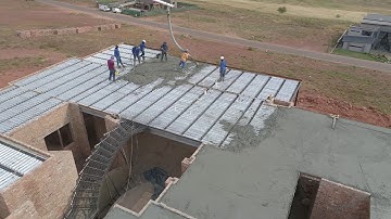 Fluted Floor System concrete pour with no props on 10.5m span