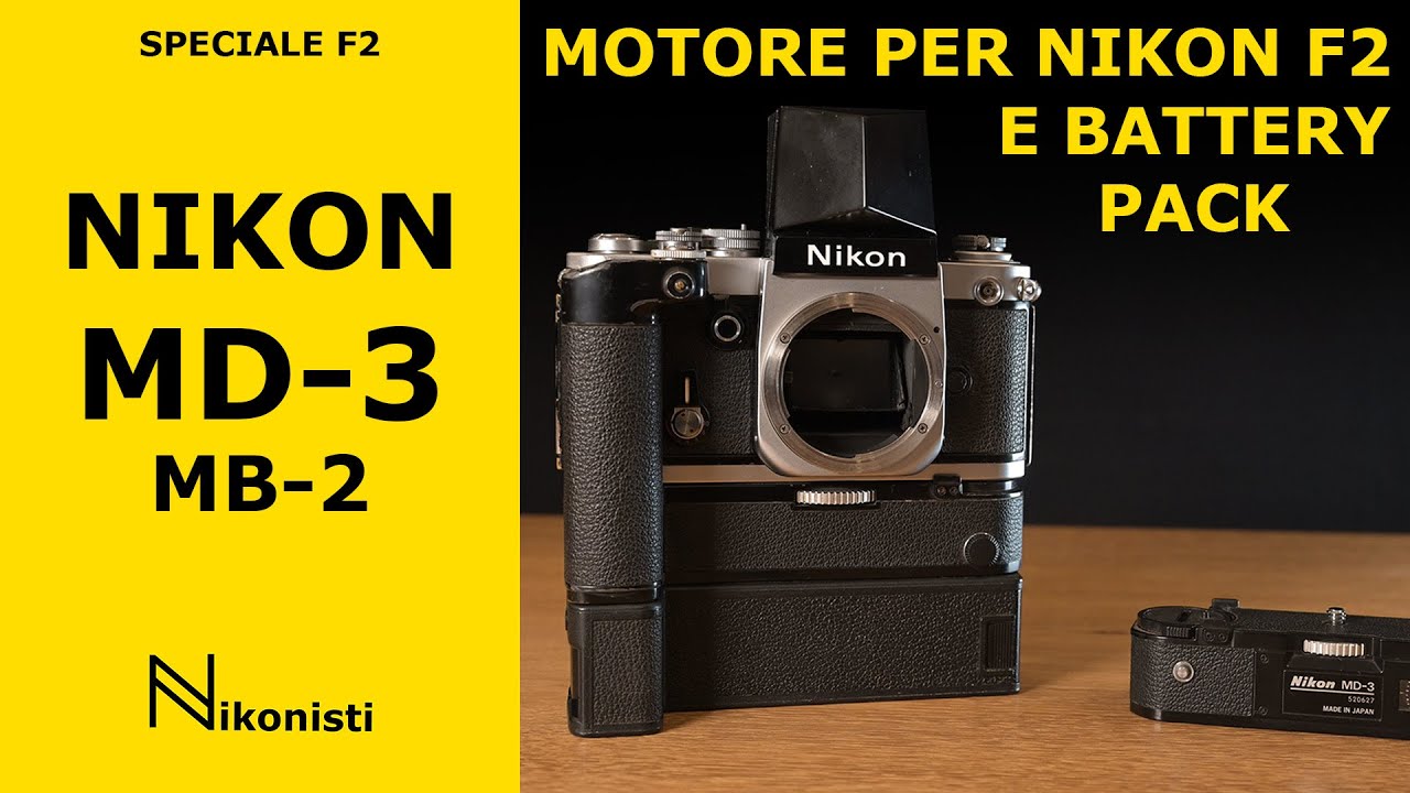 Nikon F2 - MD 3 motor + MB-2 battery pack - YouTube