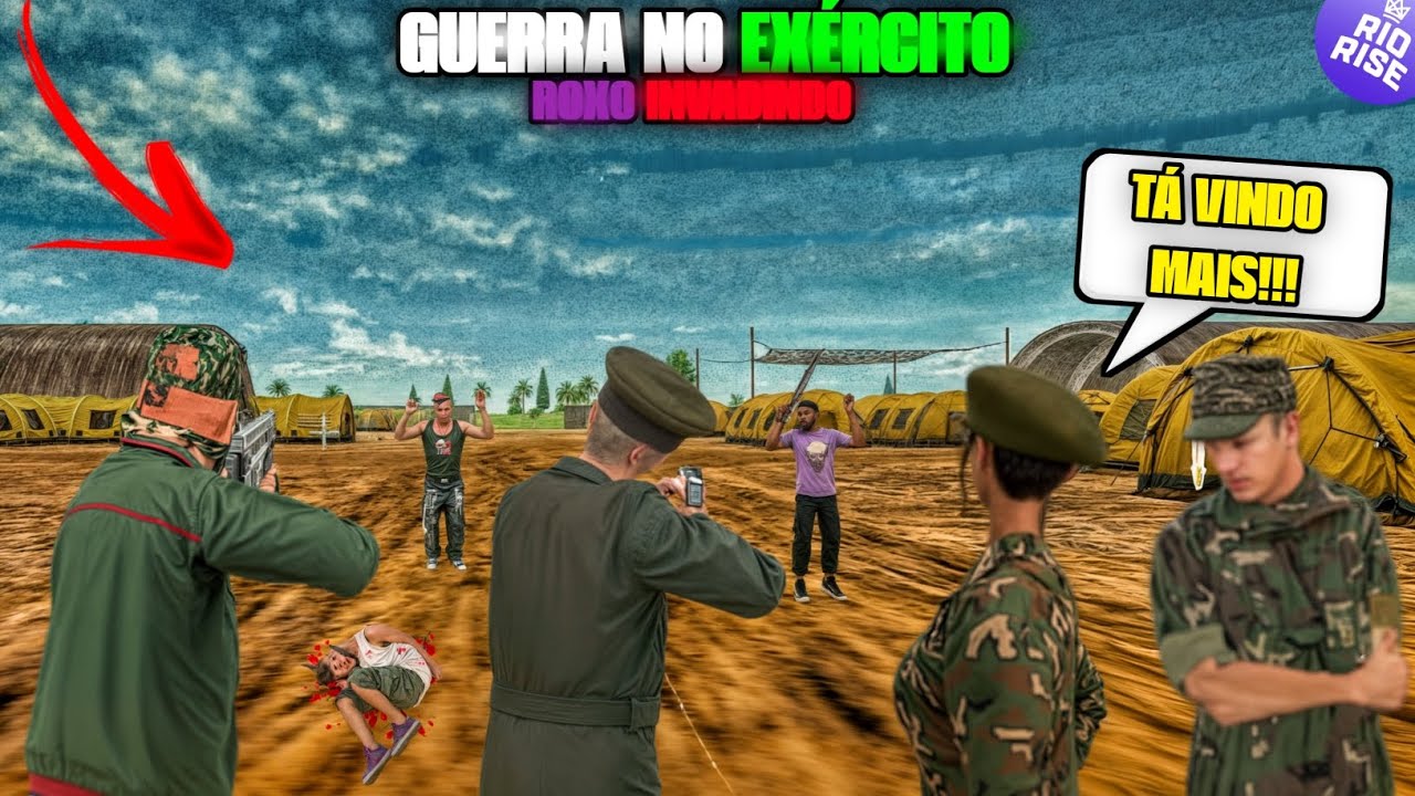Os Roxo INVADIRAM nossa BASE Pela PRIMEIRA Vez no RIO RISE ROLEPLAY 💀 (LÍDER DO EXÉRCITO)