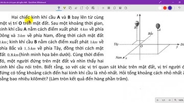 Hai chiếc kinh khí cầu A và B bay lên từ cùng một vị trí O trên mặt đất là nhỏ nhất