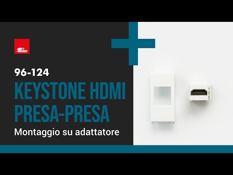 Frutto Keystone HDMI Presa-Presa - 96-124 - Montaggio su adattatore placca ideale per scatola 503