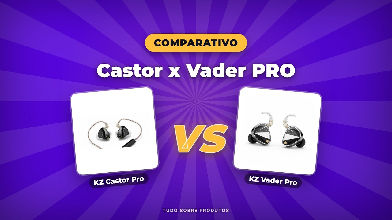 Capa: KZ Castor Pro vs KZ Vader Pro (2026): Qual Fone é O Melhor Pra VOCÊ?