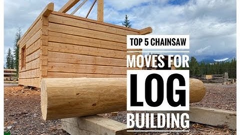 Top 5 Chainsaw Moves for Log Home Building. #logcabin #cabinbuild #chainsawskills #saw #logbuilding