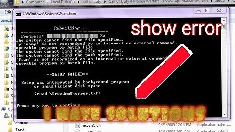call of duty 4 modern warfare how to solve setup was interupted by background program/apunkagames