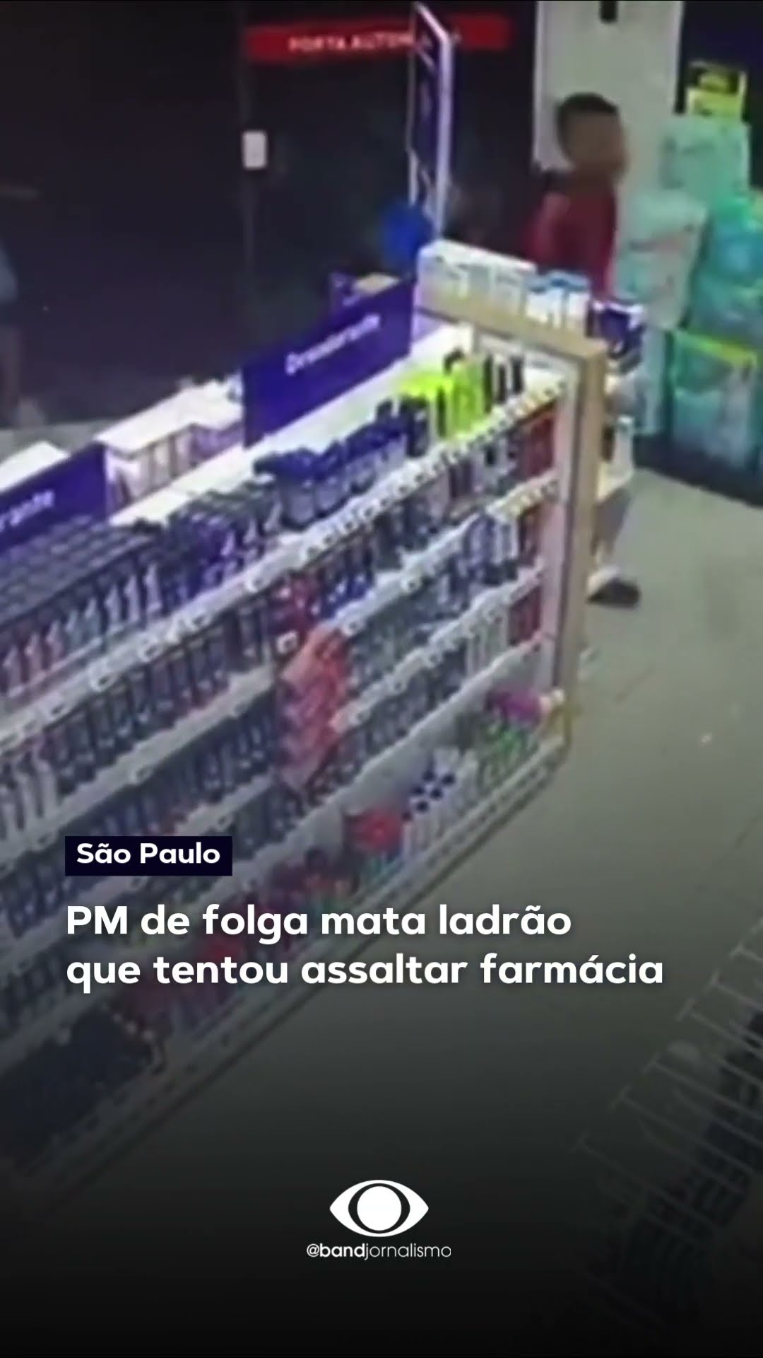 PM de folga mata ladrão durante assalto a farmácia em SP #shorts