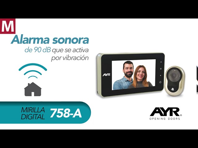 Nueva】 MIRILLA DIGITAL WIFI grabadora con sensor de movimiento y aviso al  móvil 🥇 