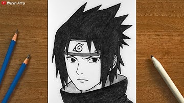 Easy Anime Drawing || How to Draw Sasuke Uchiha (Naruto) | Easy Step-by-Step Tutorial