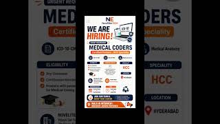 Hyderabad Medical Coding Hiring 🚨 | Certified Freshers | HCC Coding Walk-In