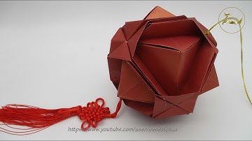CNY Tutorial No. 275 - 12-unit Modular Origami (Japanese Brocade) designed by Minako Ishibashi