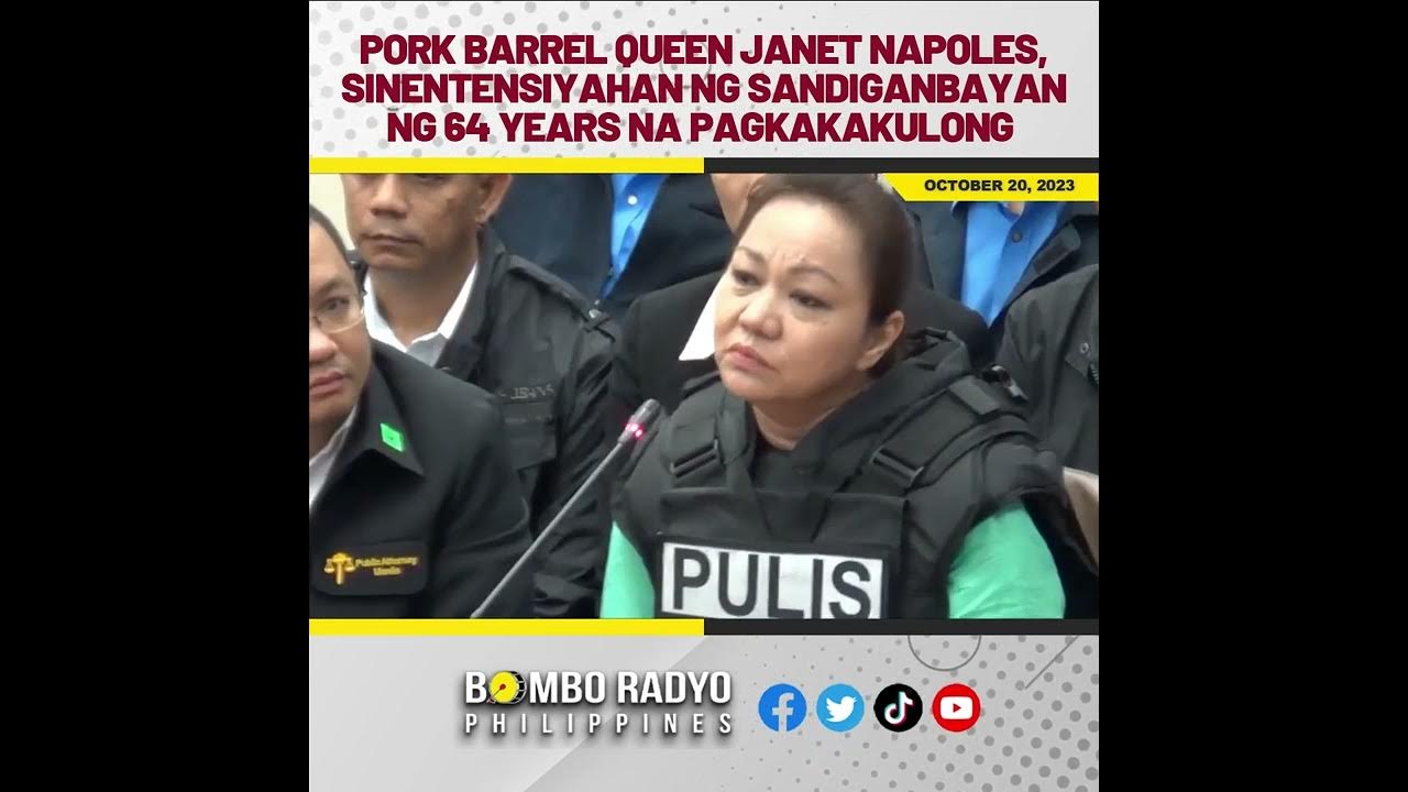 Pork Barrel Queen Lim Napoles, sinentensiyahan ng sandiganbayan