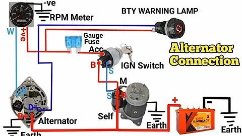Alternator Connection// Alternator & Self-starter Connection//