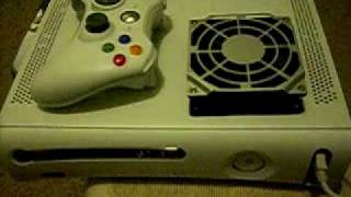 XBOX360 FIX 12V stock Fans + USB Fan mod + Green LED Mod  by JP