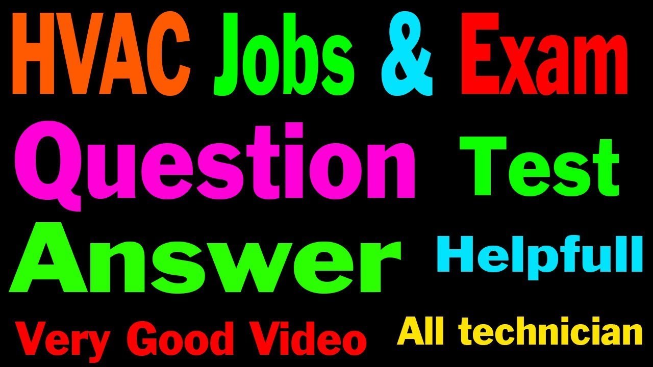 Air conditioner job test exam question answers learn very good video