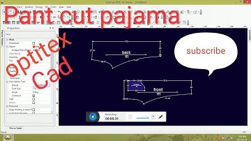 (Optitex cad )pant cut pajama