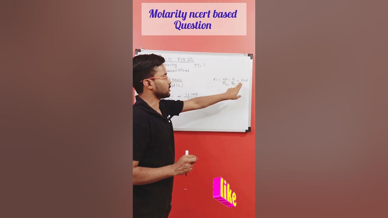 Molarity , Ncert based question on molarity #neet #jee #chemistry - YouTube
