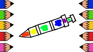 How To Draw Super Easy Pichkari, Coloring For Kids | Holi Drawing For Kids screenshot 4