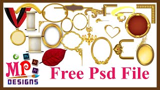 Gold Frame PSD File |  Free Psd File | Mp Designs