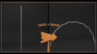 Tutorial modifier Twist and Bend in 3Ds Max