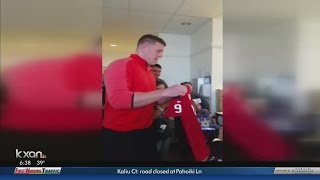 Houston Texas football player JJ Watt gives special gift
