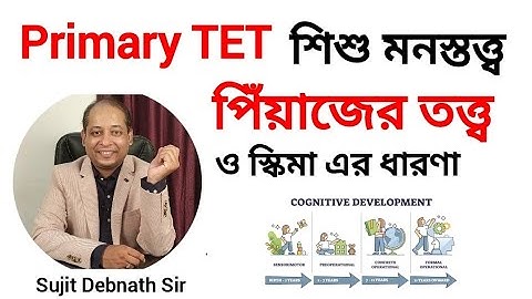 পিঁয়াজের প্রজ্ঞামূলক বিকাশ ও স্কিমা এর ধারণা [ Part 1 ] Primary TET Psychology Class