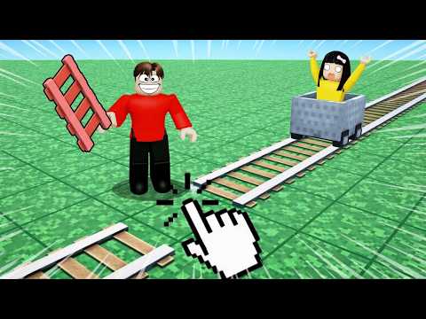 Yuta Mio and Baby Celine Create a Minecraft-Style Roller Coaster | ROBLOX