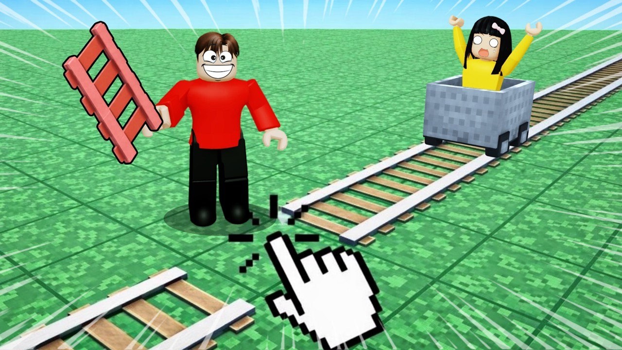 Yuta Mio Dan Baby Celine Buat Roller Coaster Gaya Minecraft | ROBLOX