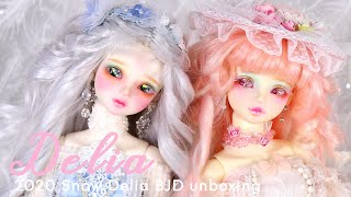 BJD DOLK collaboration Myou Doll 'SNOW DELIA' Box opening unboxing スノーティリア 球体関節人形開封 (4K)