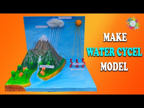 How to Make Water Cycle Model with Thermocol /  Make 3D Water Cycle Model