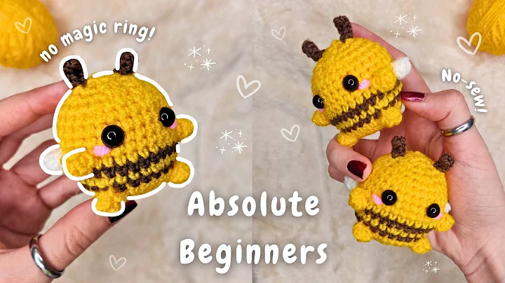 Your First Crochet Project? Make This Cute Amigurumi Bee 🐝 Easy Crochet Bee Tutorial! (No-sew)