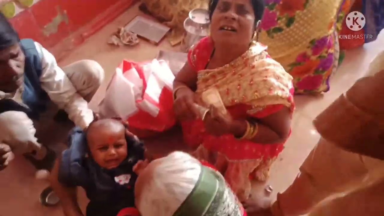 Amish mundan ceremony for baby boy l How to video Getting His  first Hair removed 