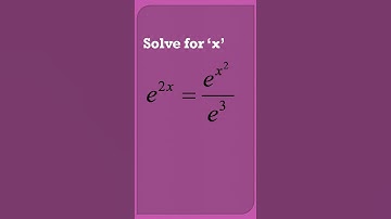 Quadratic equation hidden in an exponential equation