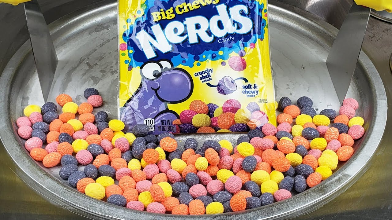 Hardest New Nerds Candy ASMR Ice Cream Rolls | Rainbow Nerds New Candy oddly satisfying ASMR