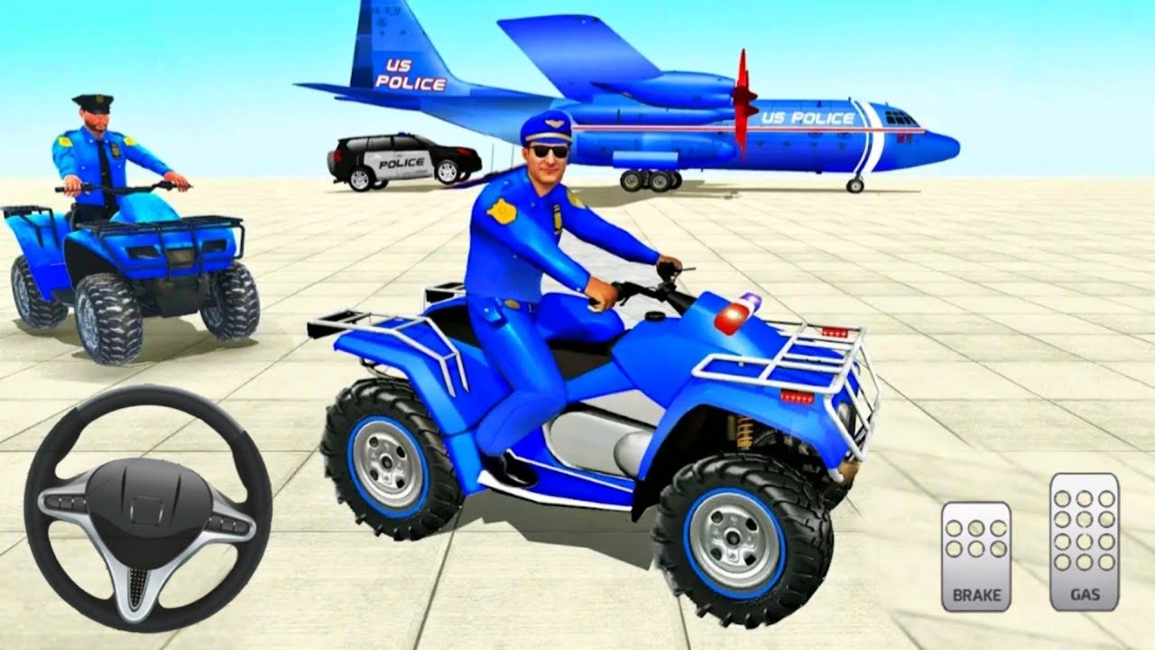 US Police ATV Quad Bike Transport Truck Simulator - Android Gameplay