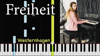 Video thumbnail of "Westernhagen - Freiheit 🎹 Piano Tutorial 💖 (Synthesia)"