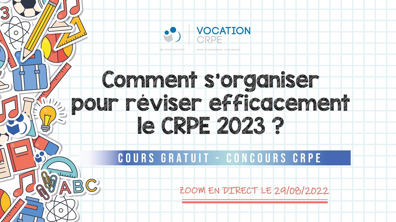 CRPE 2023 ～ PRÉPARER SEREINEMENT LE CONCOURS ET LES RÉVISIONS PENDANT L