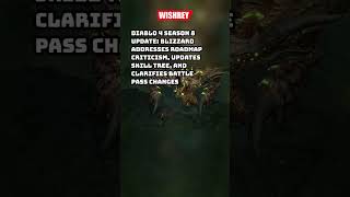 Diablo 4 Season 8 Updates | Community Feedback Explained #shorts #diablo4