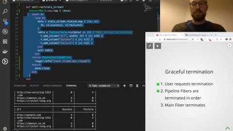 4.4 Waiting for a pipeline to be done in Crystal - Live coding a URL checker in Crystal