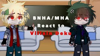 BNHA/MHA react to villain deku | MHA | Bkdk angst | TW(?) |Gachaclub