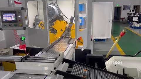 automatic production line circular saw, chamfering machine for pipe cutting and chamfering