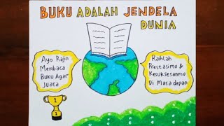 Poster Pendidikan -  Membaca adalah jendela dunia