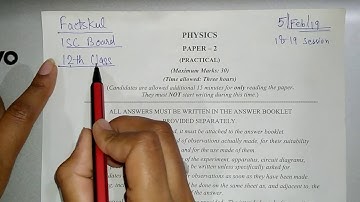 physics practical/ISC2019/Practical Paper/Hindi Explanation/Solution of ISC/Important Suggestions.