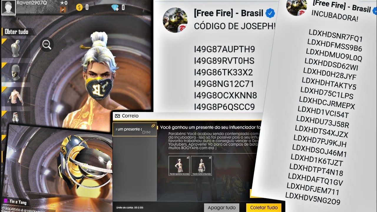 Free Fire: Garena libera novos códigos com recompensas incríveis