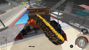 Beamng Drive Bus Crash Compilation Car Jump Arena | Game Video Clips (GVC) crashes cars