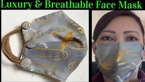 (#159)How To Make The Most Breathable, Comfortable Luxury Face Mask With Filter Pocket & Nose Bridge