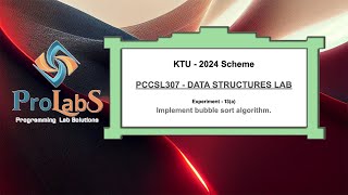 KTU-2024-PCCSL307-Data Structures Lab- Exp 13(a) -Implement bubble sort algorithm.