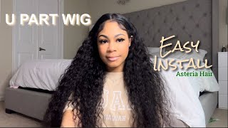 Update Review: Natural Water Wave V-part Wig | Under 5 minutes Ft Asteria Hair